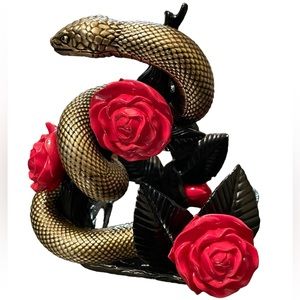Bath & Body Works Halloween Hand Soap Lotion Holder Snake Roses Flowers